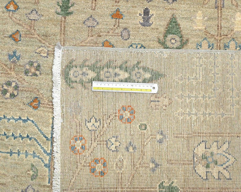 8x10 Zeigler Gray Afghan Hand Knotted Wool Area Rug