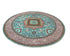 5x5 Blue Khurgeen Afghan Hand Knotted Round Wool Area Rug