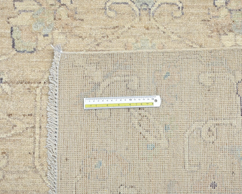 9x12 Ft Soft Brown Oushak Turkish Hand Knotted Traditional Soft Wool Area Rug
