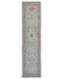 11 Ft Gray Rust Oushak Turkish Hand Knotted Traditional Soft Wool Runner Rug