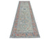 11 Ft Gray Rust Oushak Turkish Hand Knotted Traditional Soft Wool Runner Rug