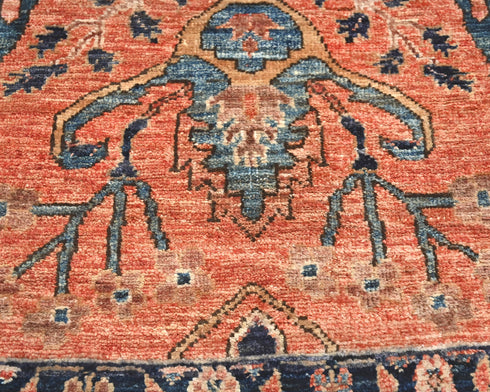 2x3 Rust Aryana Afghan Hand Knotted Veg Dye Wool Area Rug