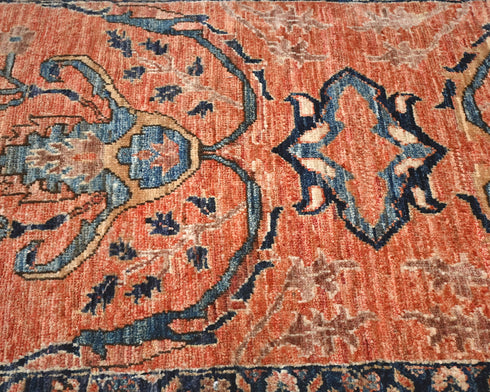 2x3 Rust Aryana Afghan Hand Knotted Veg Dye Wool Area Rug