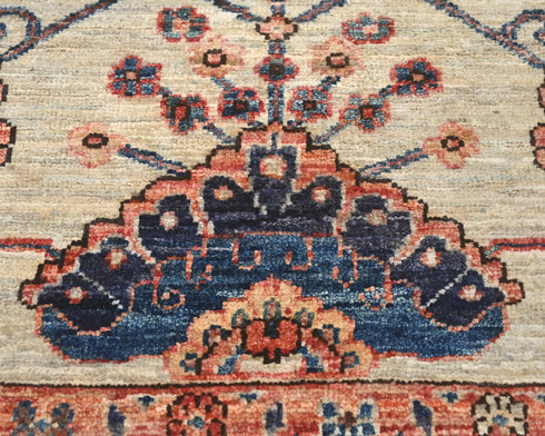 2x3 Gray Aryana Afghan Hand Knotted Veg Dye Wool Area Rug
