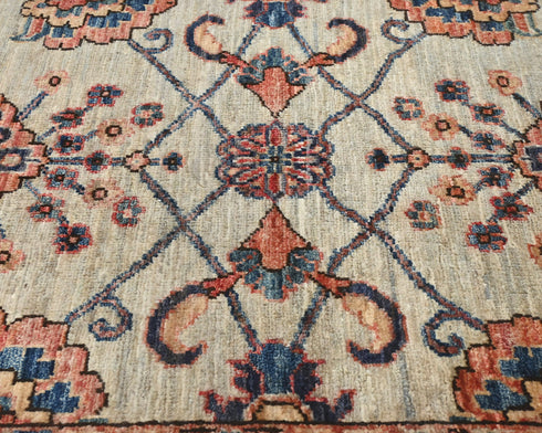 2x3 Gray Aryana Afghan Hand Knotted Veg Dye Wool Area Rug