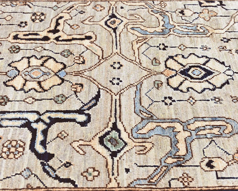 6 Ft Silver Gray Aryana Afghan Hand Knotted Veg Dye Wool Runner Rug