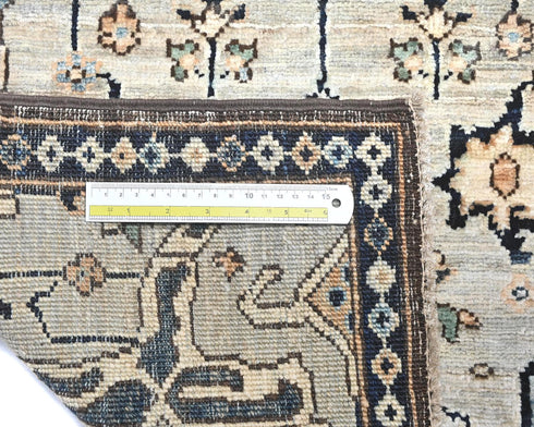 6 Ft Silver Gray Aryana Afghan Hand Knotted Veg Dye Wool Runner Rug