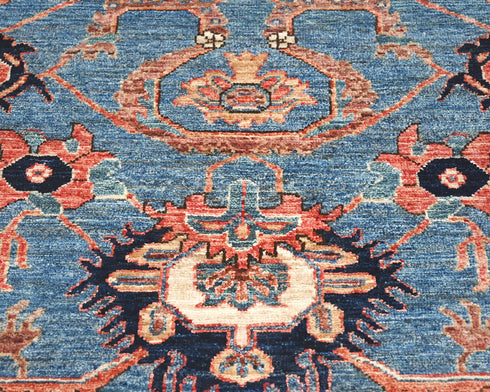 3x5 Blue Aryana Afghan Hand Knotted Veg Dye Wool Area Rug