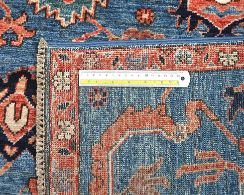 3x5 Blue Aryana Afghan Hand Knotted Veg Dye Wool Area Rug