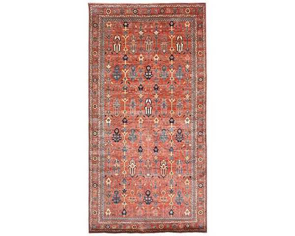 6x12 Rust Aryana Afghan Hand Knotted Veg Dye Wool Rug