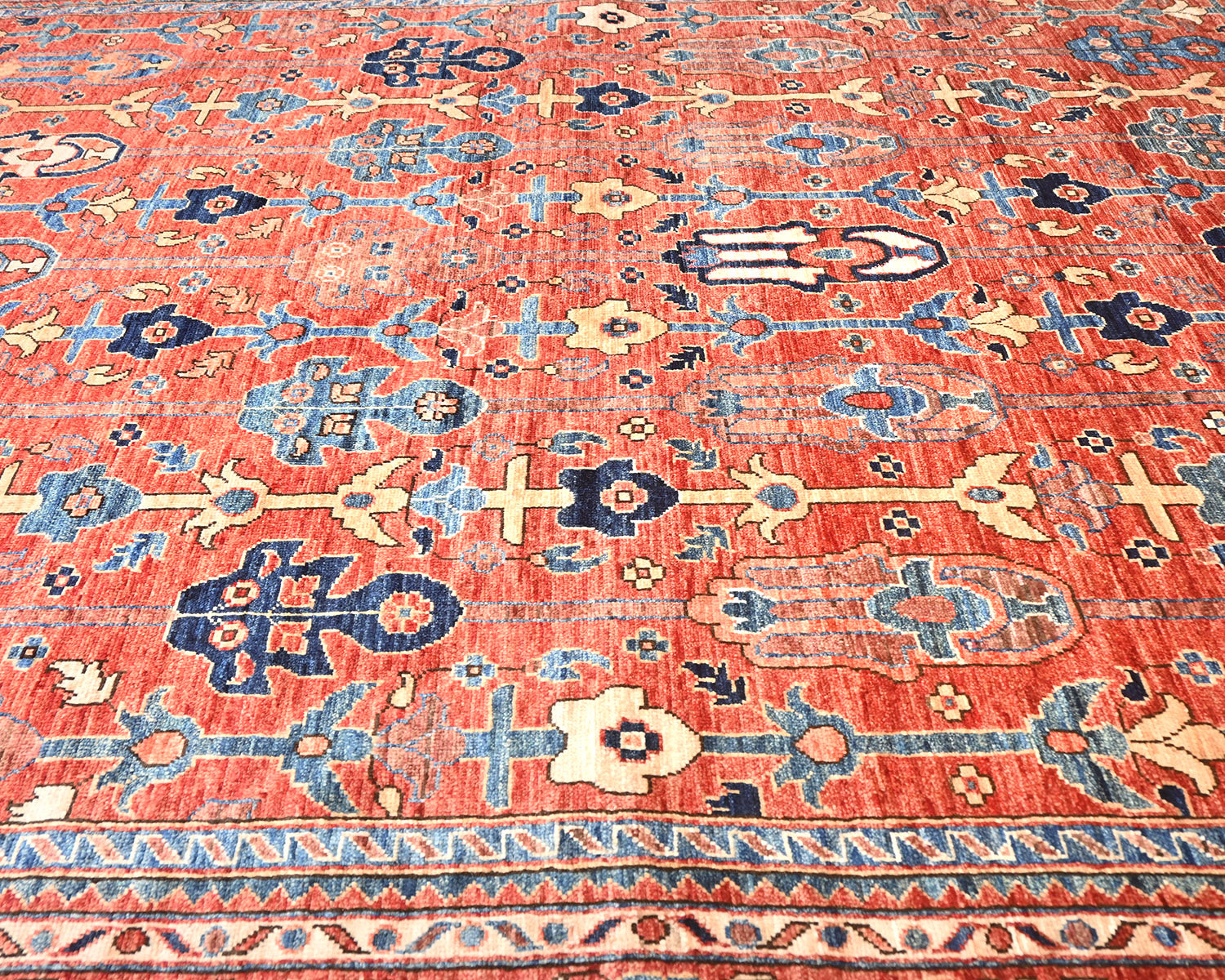 6x12 Rust Aryana Afghan Hand Knotted Veg Dye Wool Rug