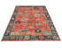 5x7 Rust Blue Aryana Afghan Hand Knotted Veg Dye Wool Area Rug