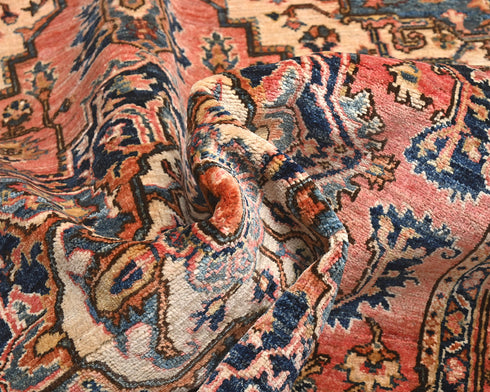 5x7 Rust Aryana Afghan Hand Knotted Veg Dye Wool Area Rug