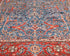 6x9 Blue Rust Aryana Afghan Hand Knotted Veg Dye Wool Area Rug