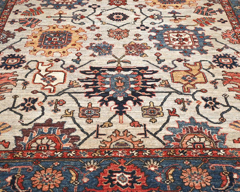 6x9 Aryana Gray Afghan Hand Knotted Veg Dye Wool Area Rug