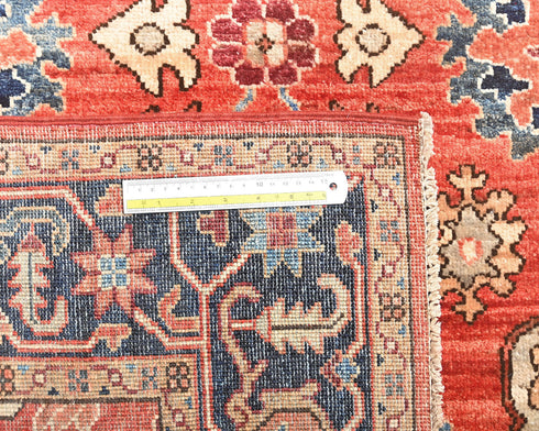 4x12 Rust Aryana Afghan Hand Knotted Veg Dye Wool Runner Rug
