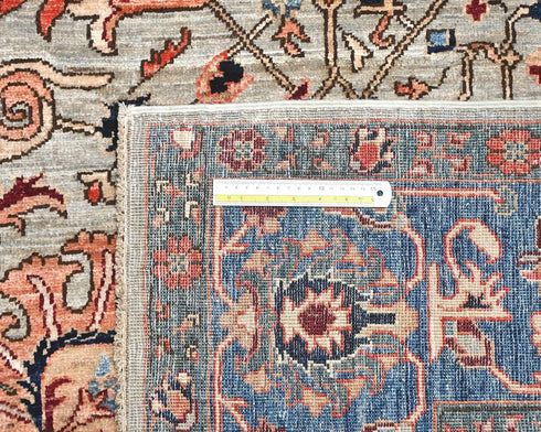 8x10 Gray Blue Aryana Afghan Hand Knotted Veg Dye Wool Area Rug