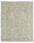 Gray 8x10 Turkish Oushak Handmade Traditional Organic Dye Wool Area Rug