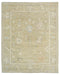 8x10 Feet Olive Green Turkish Oushak Handmade Traditional Wool Area Rug