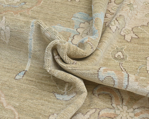 Soft Brown 9x12 Oushak Turkish Hand Knotted Traditional Soft Wool Area Rug