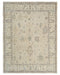 Alfombra tradicional turca Oushak de lana suave anudada a mano, color gris, de 9 x 12 pulgadas