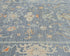 9x12 Charcoal Gray Oushak Turkish Hand Knotted Floral Veg Dye Wool Area Rug