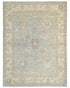 9x12 Feet Silver Oushak Turkish Handmade Traditional Soft Wool Area Rug
