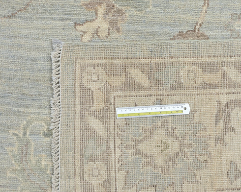 9x12 Feet Silver Oushak Turkish Handmade Traditional Soft Wool Area Rug