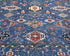 9x12 Blue Aryana Afghan Hand Knotted Veg Dye Wool Area Rug