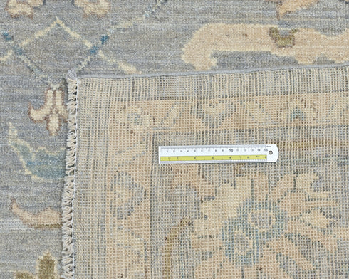 Gray 8x10 Oushak Turkish Hand Knotted Traditional Soft Wool Area Rug