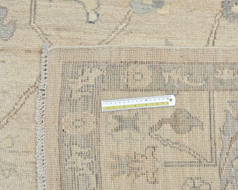Light Brown 9x12 Ft Oushak Turkish Hand Knotted Traditional Soft Wool Area Rug