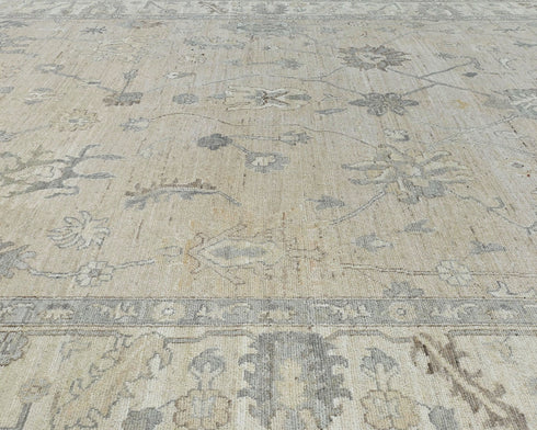 10x14 Brown Oushak Turkish Hand Knotted Soft Wool Area Rug