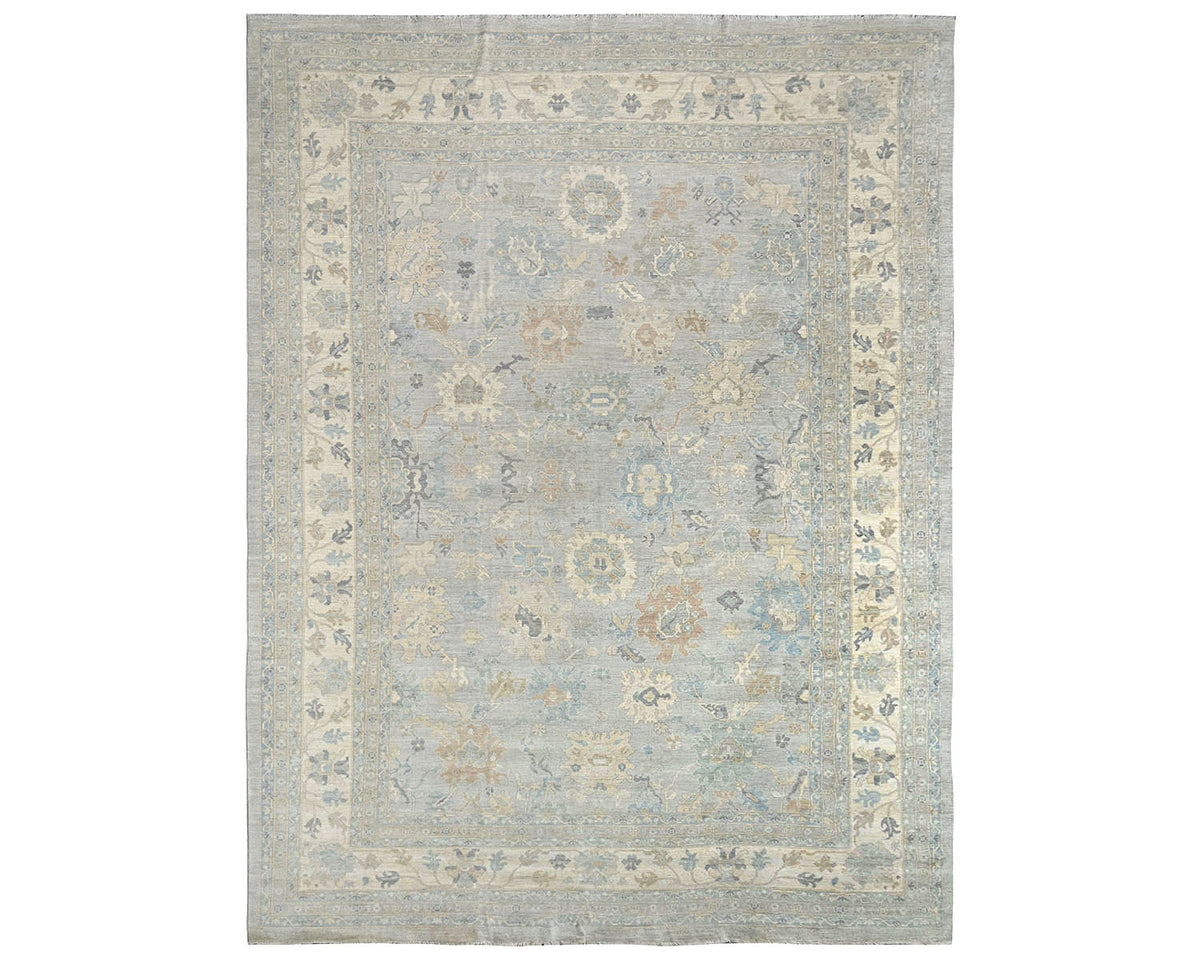 14x20 Zeigler Gray Afghan Hand Knotted Wool Area Rug