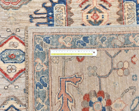9x113 Gray Aryana Afghan Hand Knotted Veg Dye Wool Area Rug