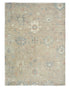 Pastel Brown Oushak Turkish Hand Knotted Oriental 9x12 Feet Wool Area Rug