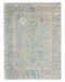 Blue Gray 9x12 Muted Oushak Turkish Hand Knotted Oriental Veg Dye Wool Area Rug