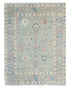 Blue Gray 9x12 Muted Oushak Turkish Hand Knotted Oriental Veg Dye Wool Area Rug