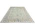 Blue Gray 9x12 Muted Oushak Turkish Hand Knotted Oriental Veg Dye Wool Area Rug