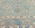 Blue Gray 9x12 Muted Oushak Turkish Hand Knotted Oriental Veg Dye Wool Area Rug