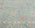 Blue Gray 9x12 Muted Oushak Turkish Hand Knotted Oriental Veg Dye Wool Area Rug