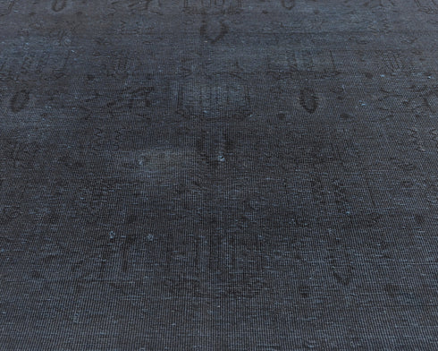 6'1x9'10 Chobi Gray Over Dye Afghan Hand Knotted Distressed No Pile Wool Area Rug