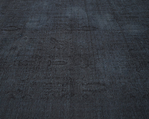 6'1x9'10 Chobi Gray Over Dye Afghan Hand Knotted Distressed No Pile Wool Area Rug