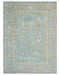 Muted Blue Oushak Turkish Hand Knotted Traditional 9x12 Wool Area Rug