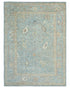 Muted Blue Oushak Turkish Hand Knotted Traditional 9x12 Wool Area Rug