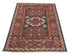 2x3 Green Kazak Afghan Hand Knotted Wool Area Rug
