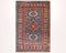 Blue 3x5 Kazak Afghan Hand Knotted Traditional Wool Area Rug