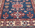 3x5 Blue Kazak Afghan Hand Knotted Geometric Wool Area Rug