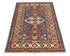 2x3 Blue Kazak Afghan Hand Knotted Wool Area Rug
