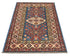 2x3 Blue Kazak Afghan Hand Knotted Wool Area Rug