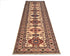 10 Feet Beige Kazak Afghan Hand Knotted Wool Runner Rug